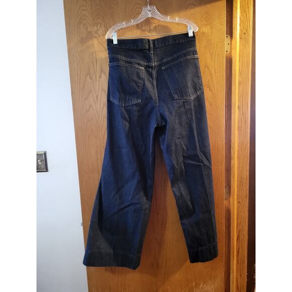 Abercrombie and Fitch The Ultra Loose Low Rise Curve Love Dark Blue Jeans 34 NWT - Picture 2 of 4